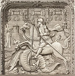 St. Georg tötet den Drachen, aus 